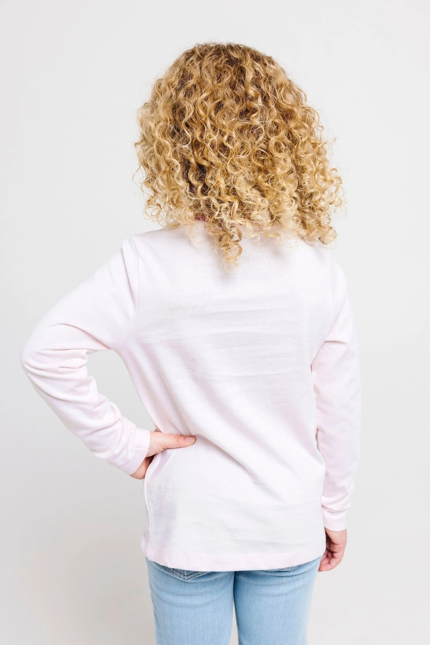 Pink Prayer Pocket Cotton Long Sleeve T-Shirt - Image 9