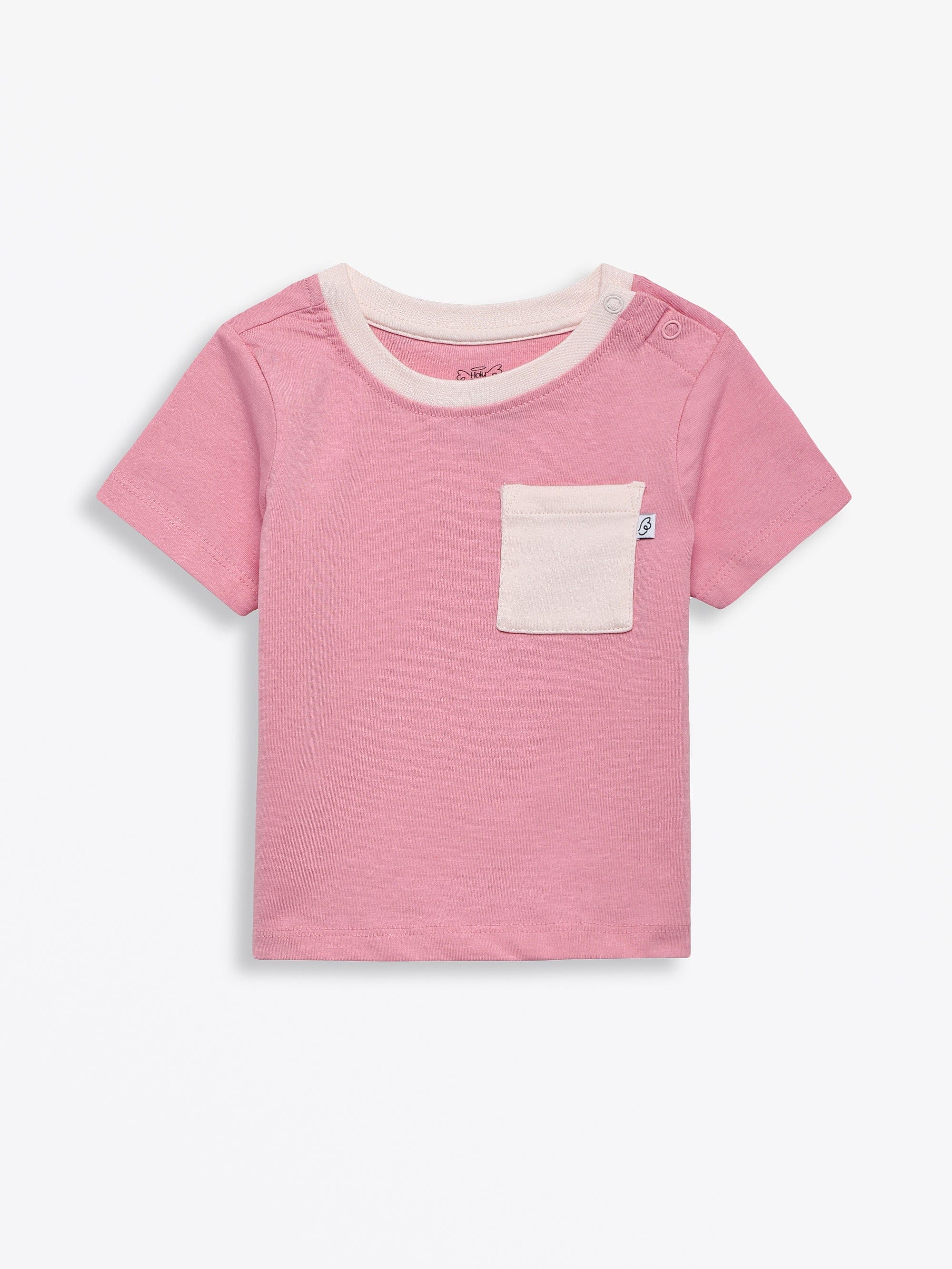 Pink Prayer Pocket Cotton Short Sleeve T-Shirt - Image 2