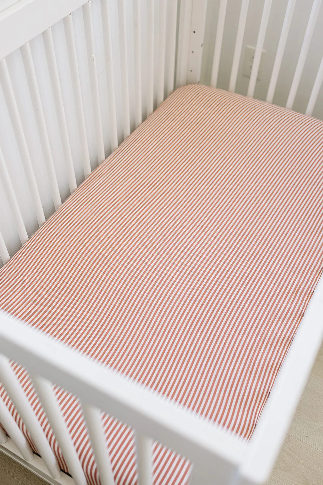 Pink Stripes Muslin Crib Sheet - Image 2