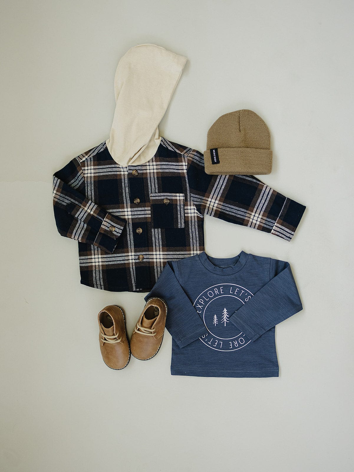 Plaid Hooded Button Up Shirt - Image 5