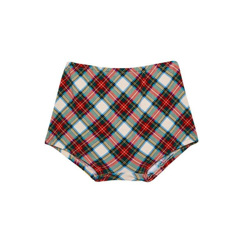 Bamboo 3/4 Sleeve Flutter Dress & Bloomer Outfit Set - Marqui (Plaid) - Image 3