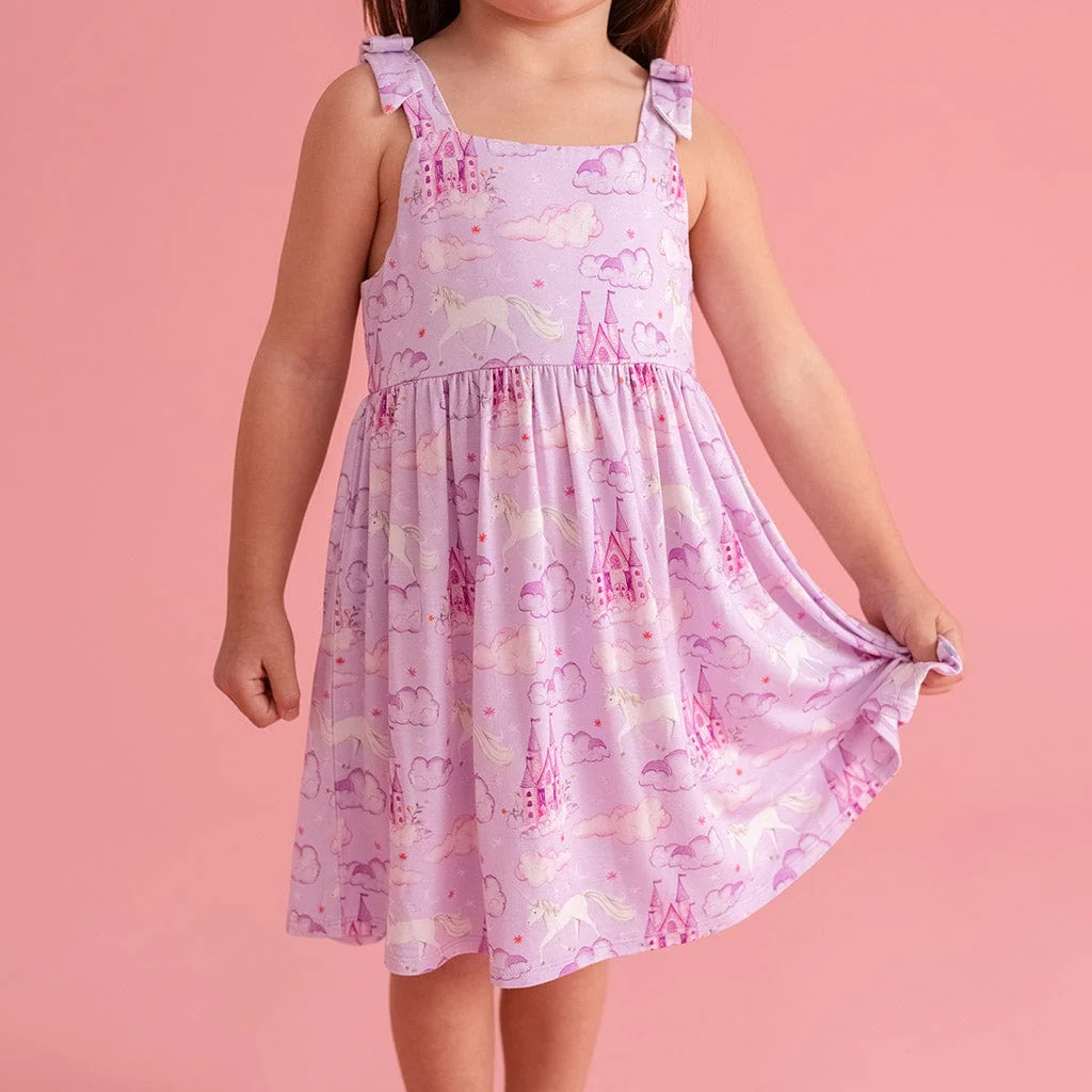 Bamboo Bow Babydoll Dress - Lilith (Unicorns) - Image 2