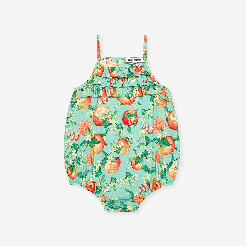 Bamboo Challis Bubble Romper - Arancia (Citrus) - Image 4