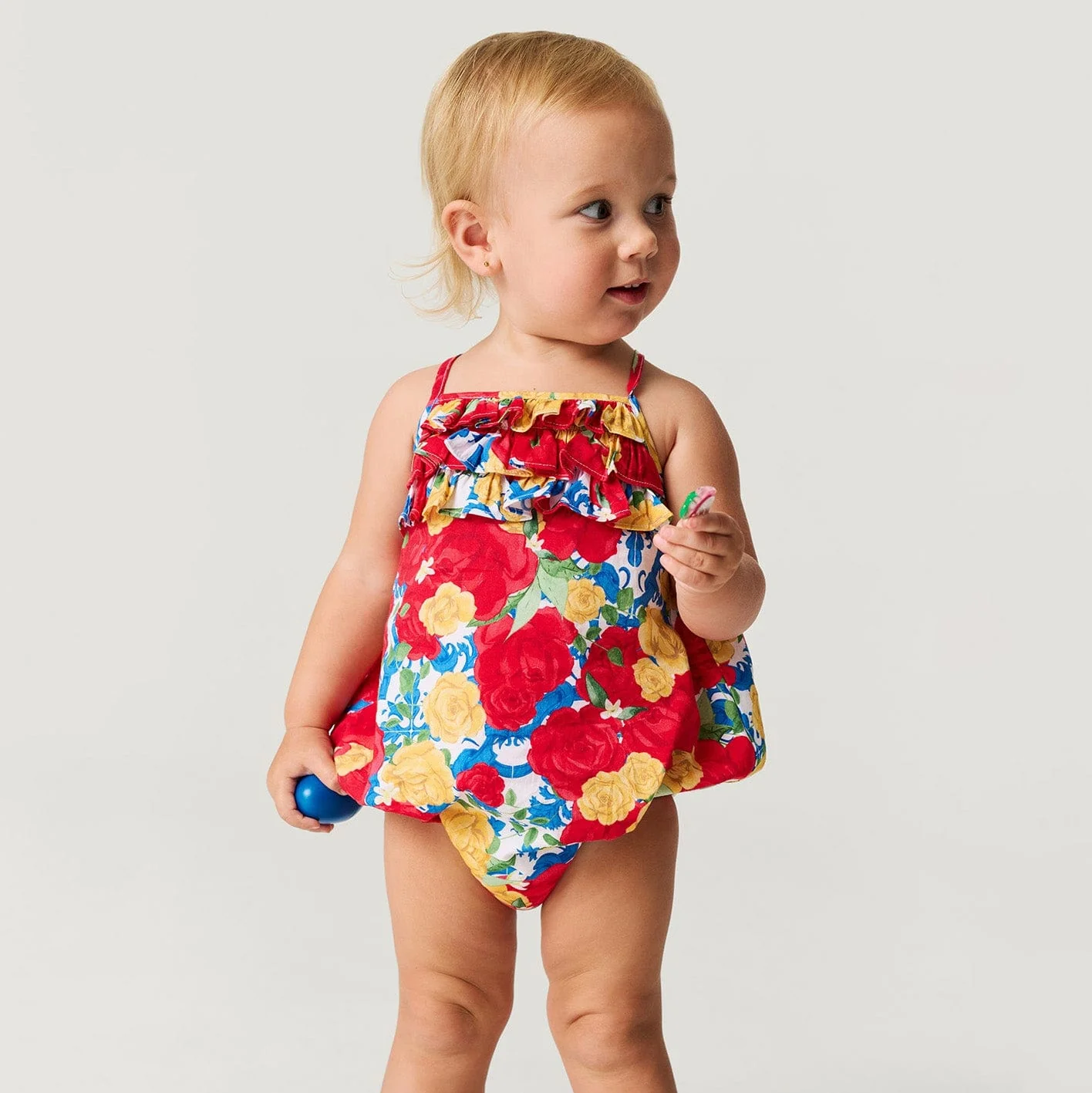 Bamboo Challis Bubble Romper - Valentina (Floral) - Image 2