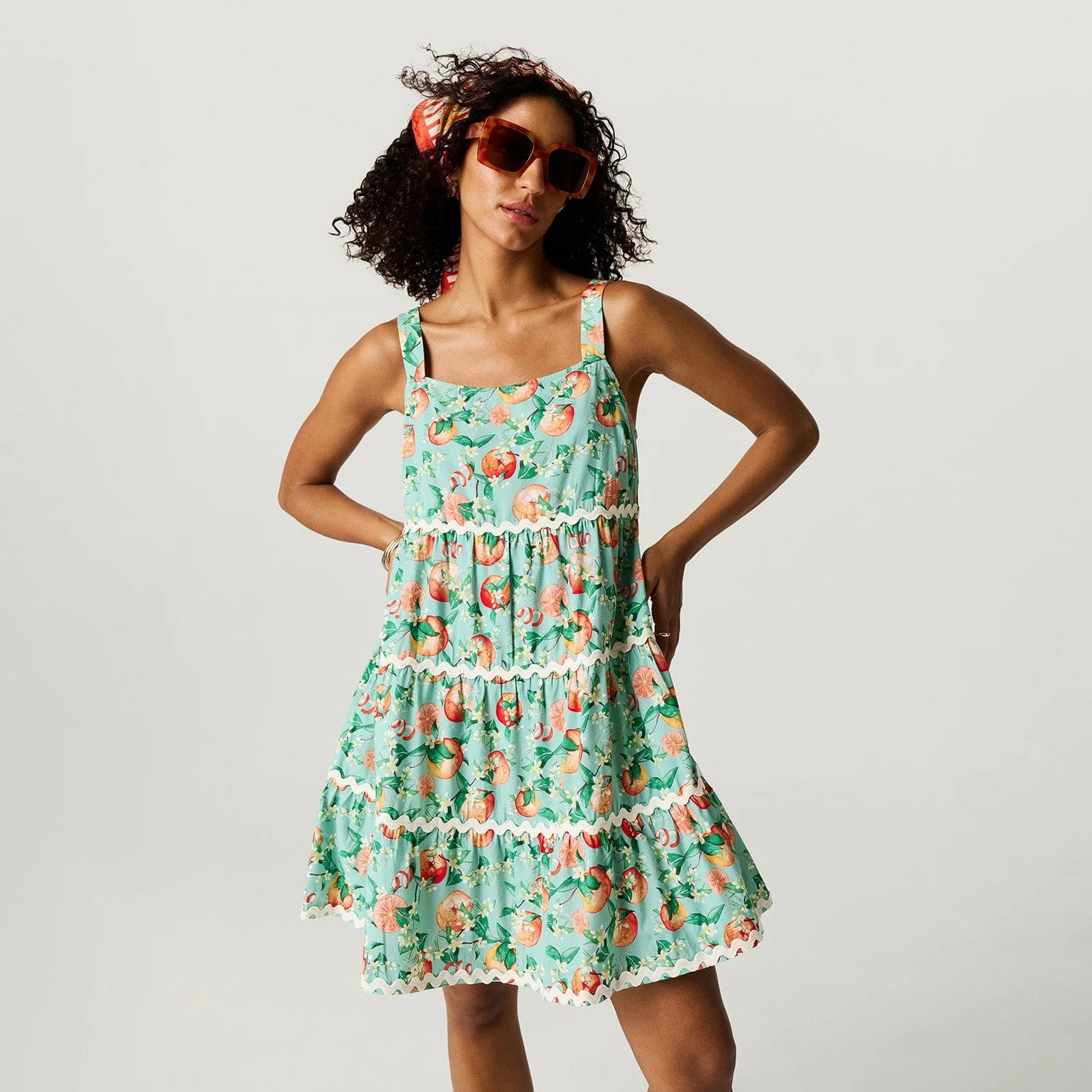 Bamboo Challis Dress - Arancia (Citrus) - Image 2