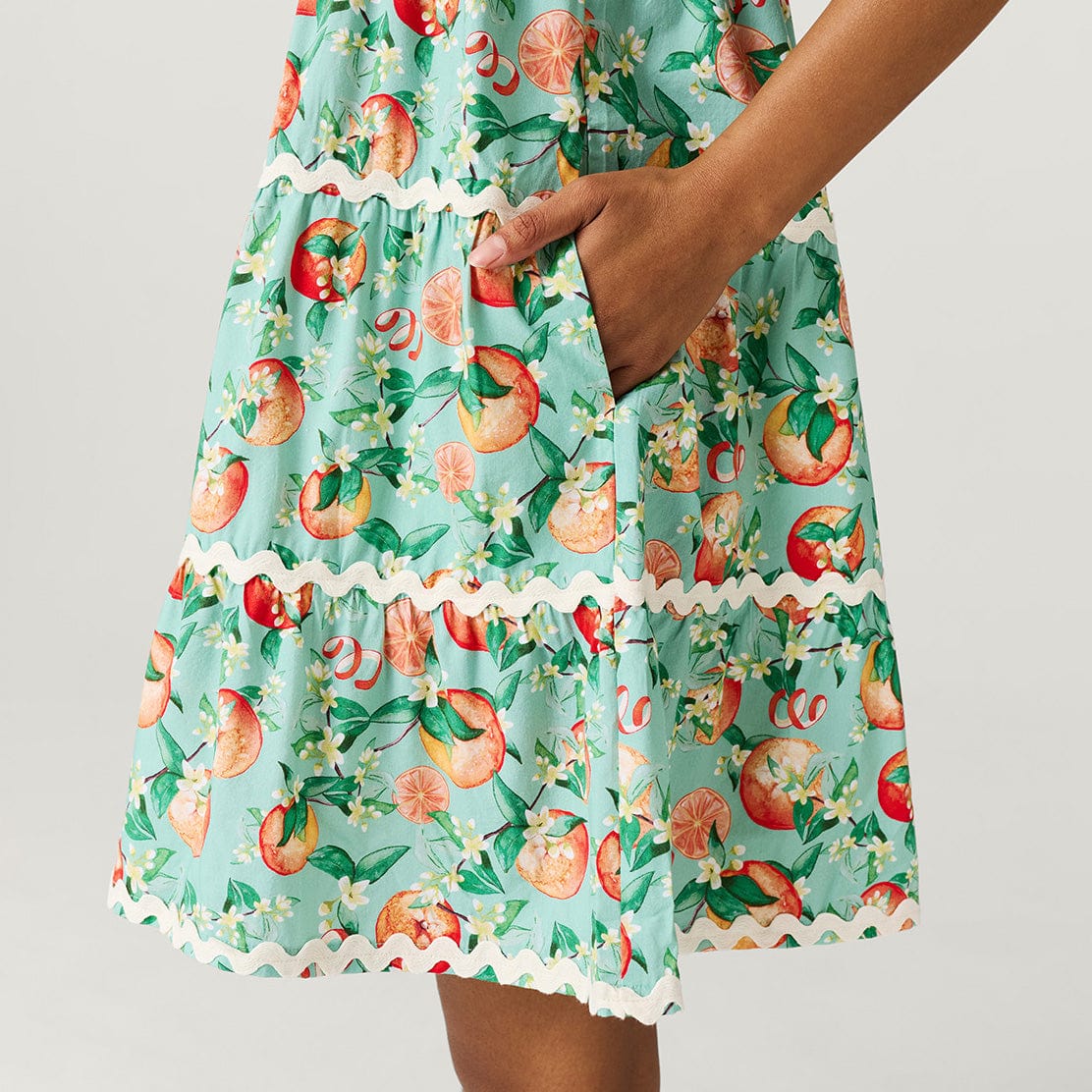 Bamboo Challis Dress - Arancia (Citrus) - Image 3