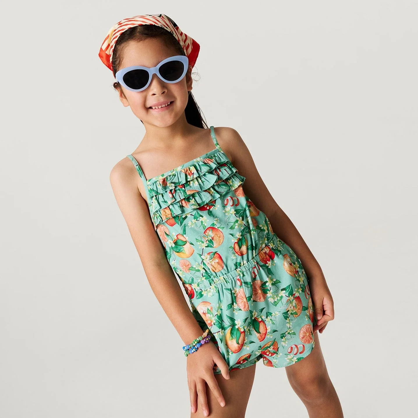 Bamboo Challis Romper - Arancia (Citrus) - Image 2