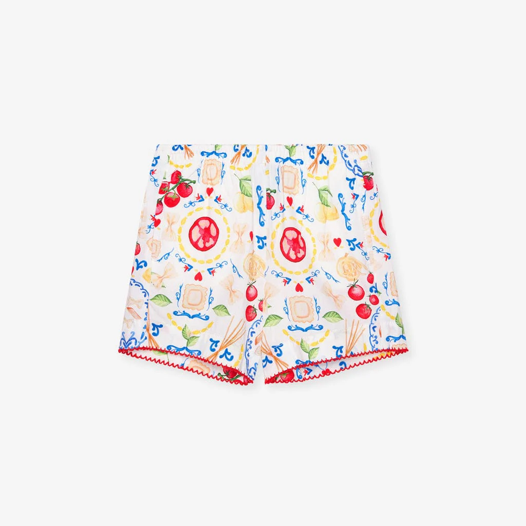Bamboo Challis Short Set - Mangia (Pasta) - Image 6