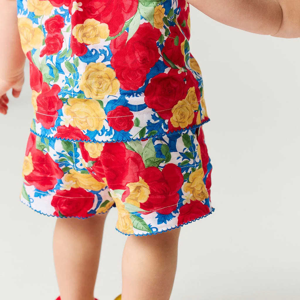 Bamboo Challis Short Set - Valentina (Floral) - Image 3