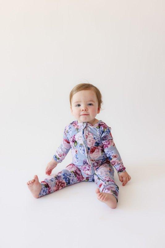 Bamboo Convertible Footie Romper - Annie (Floral) - Image 3