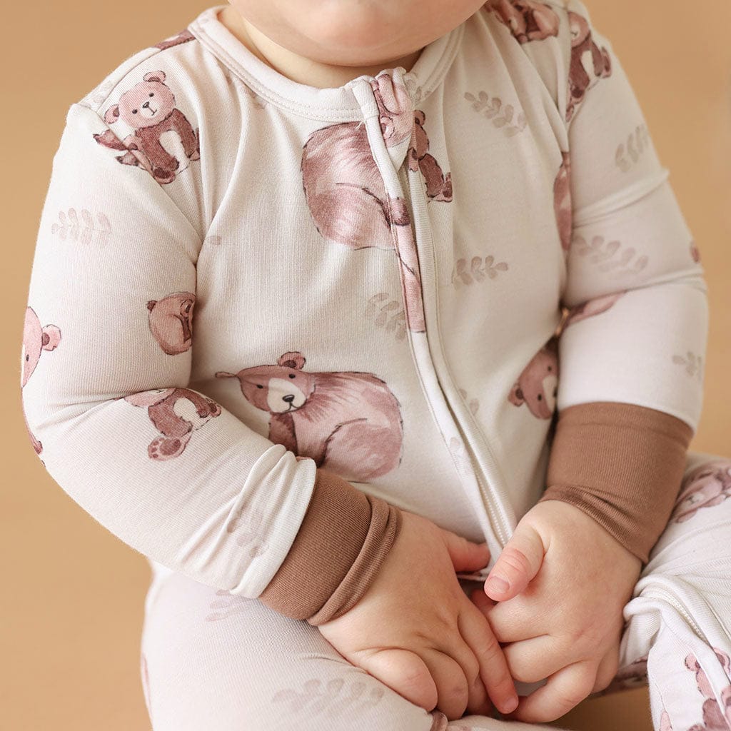 Bamboo Convertible Footie Romper - Bernard (Bear) - Image 2