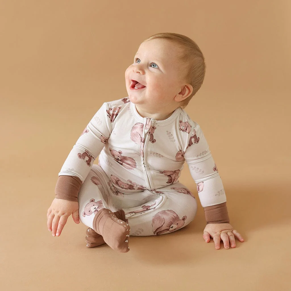 Bamboo Convertible Footie Romper - Bernard (Bear) - Image 4