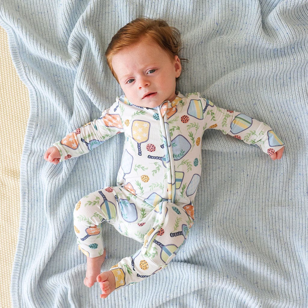 Bamboo Convertible Footie Romper - Billie (Pickleball) - Image 5