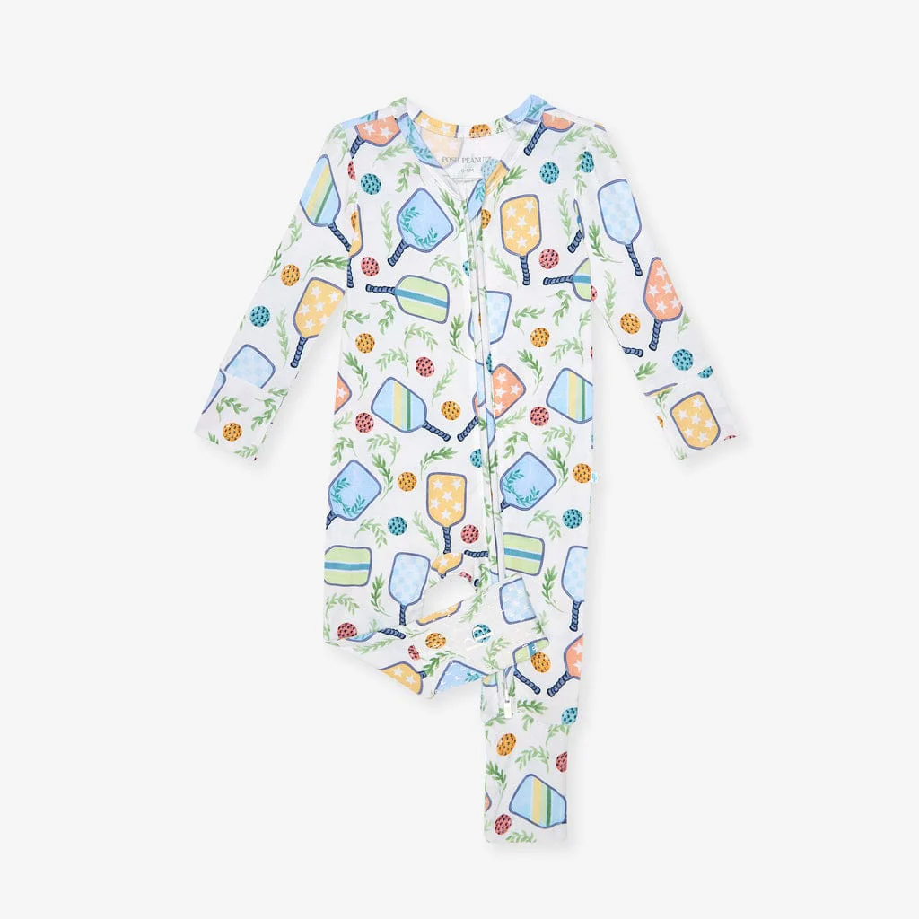 Bamboo Convertible Footie Romper - Billie (Pickleball) - Image 6