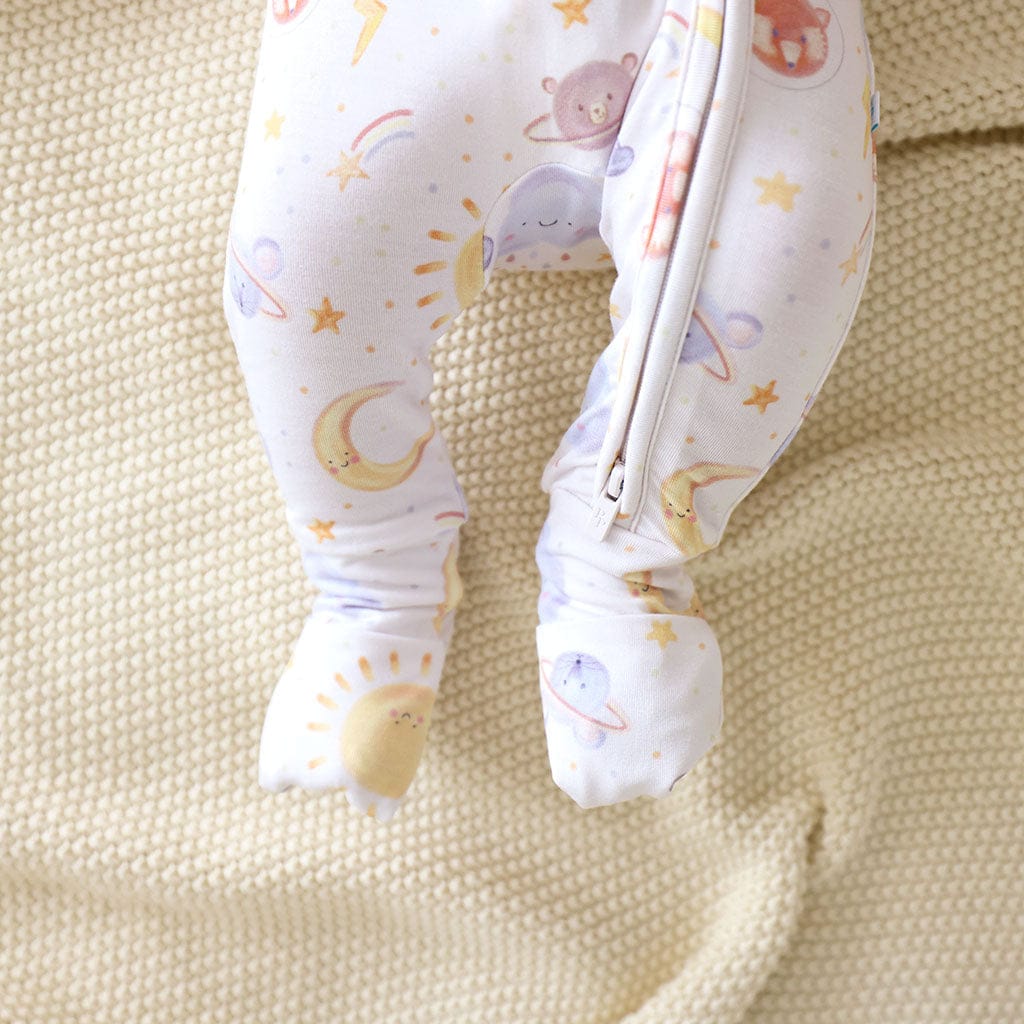 Bamboo Convertible Footie Romper - Braxton (Space) - Image 3