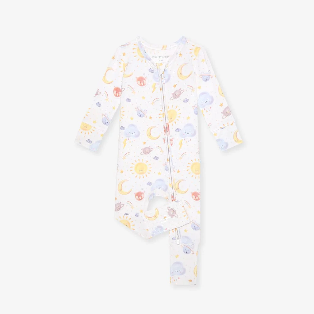 Bamboo Convertible Footie Romper - Braxton (Space) - Image 6