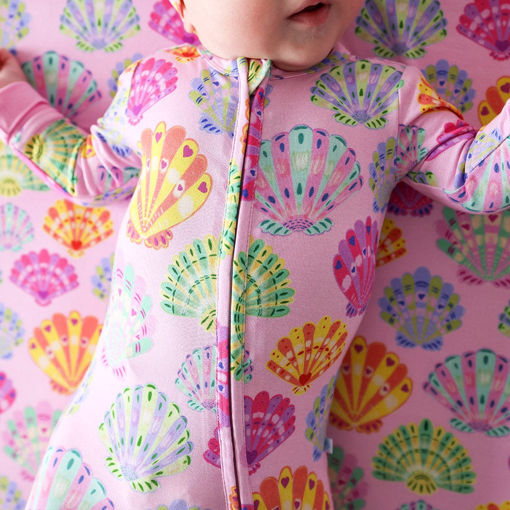 Bamboo Convertible Footie Romper - Catalina (Seashells) - Image 2