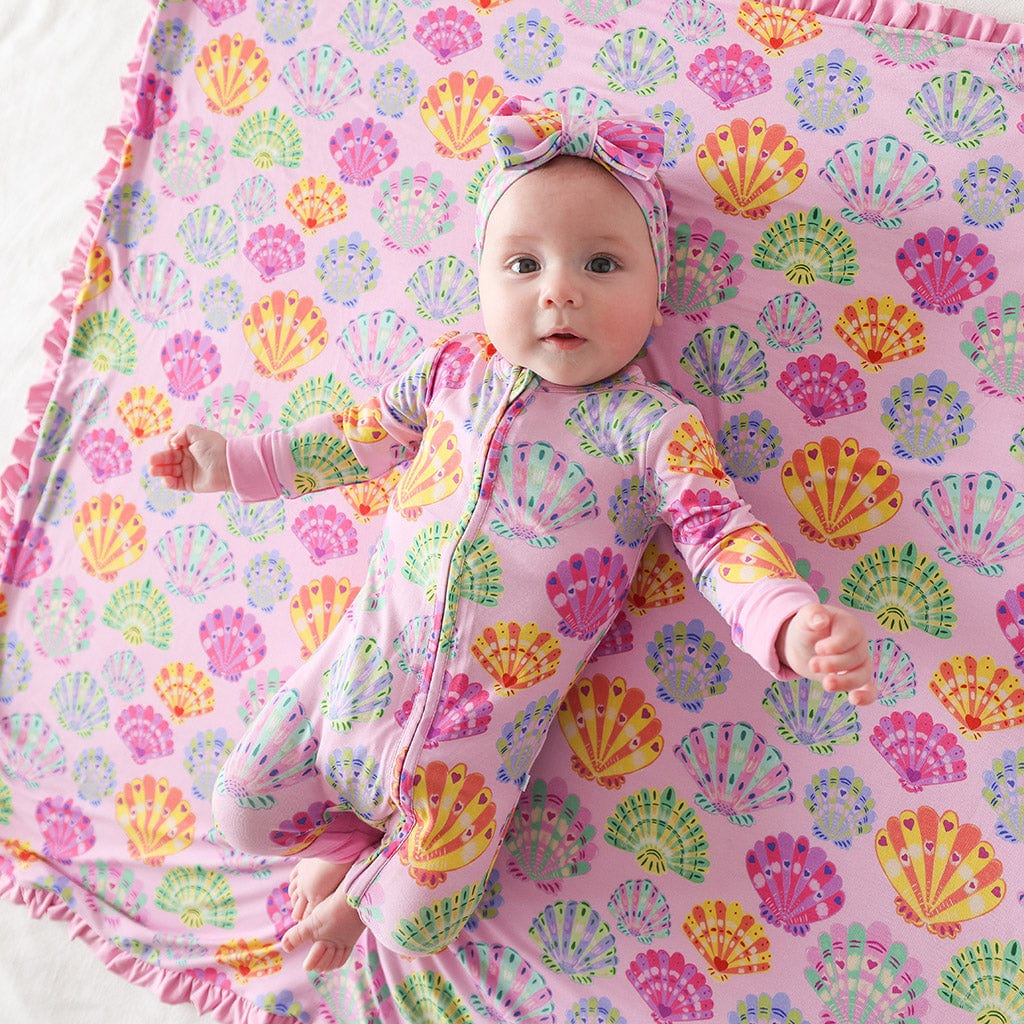 Bamboo Convertible Footie Romper - Catalina (Seashells) - Image 6