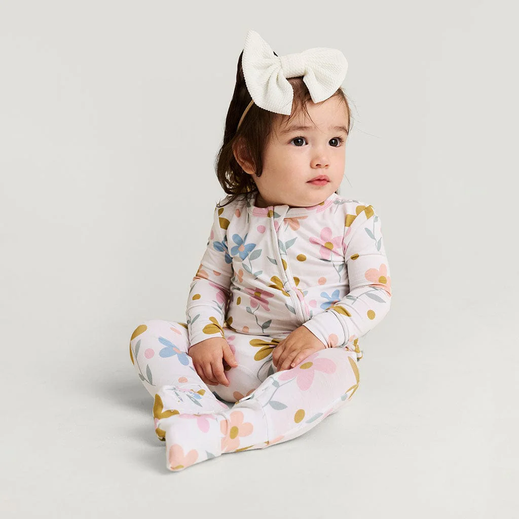 Bamboo Convertible Footie Romper - Daisy (Florals) - Image 2