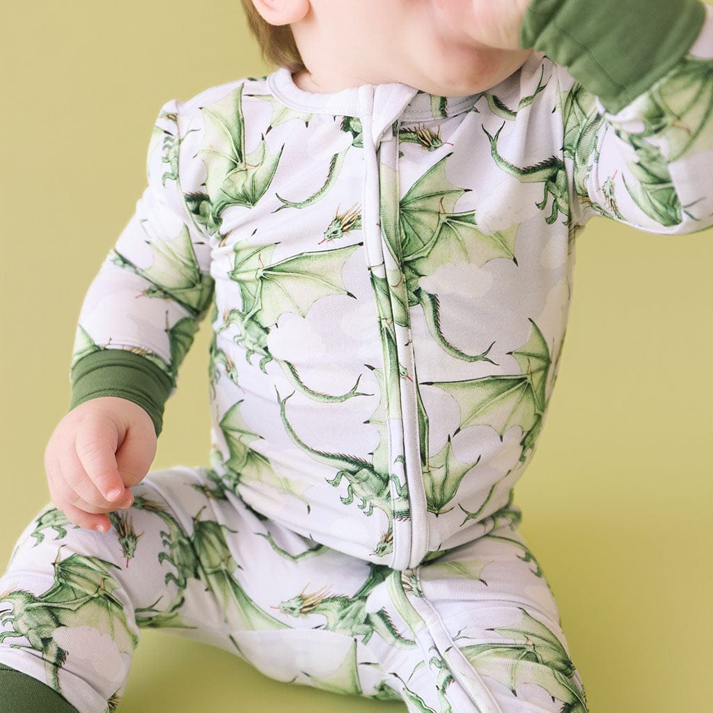 Bamboo Convertible Footie Romper - Devlin (Dragons) - Image 2