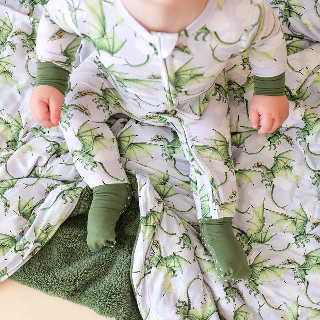 Bamboo Convertible Footie Romper - Devlin (Dragons) - Image 4