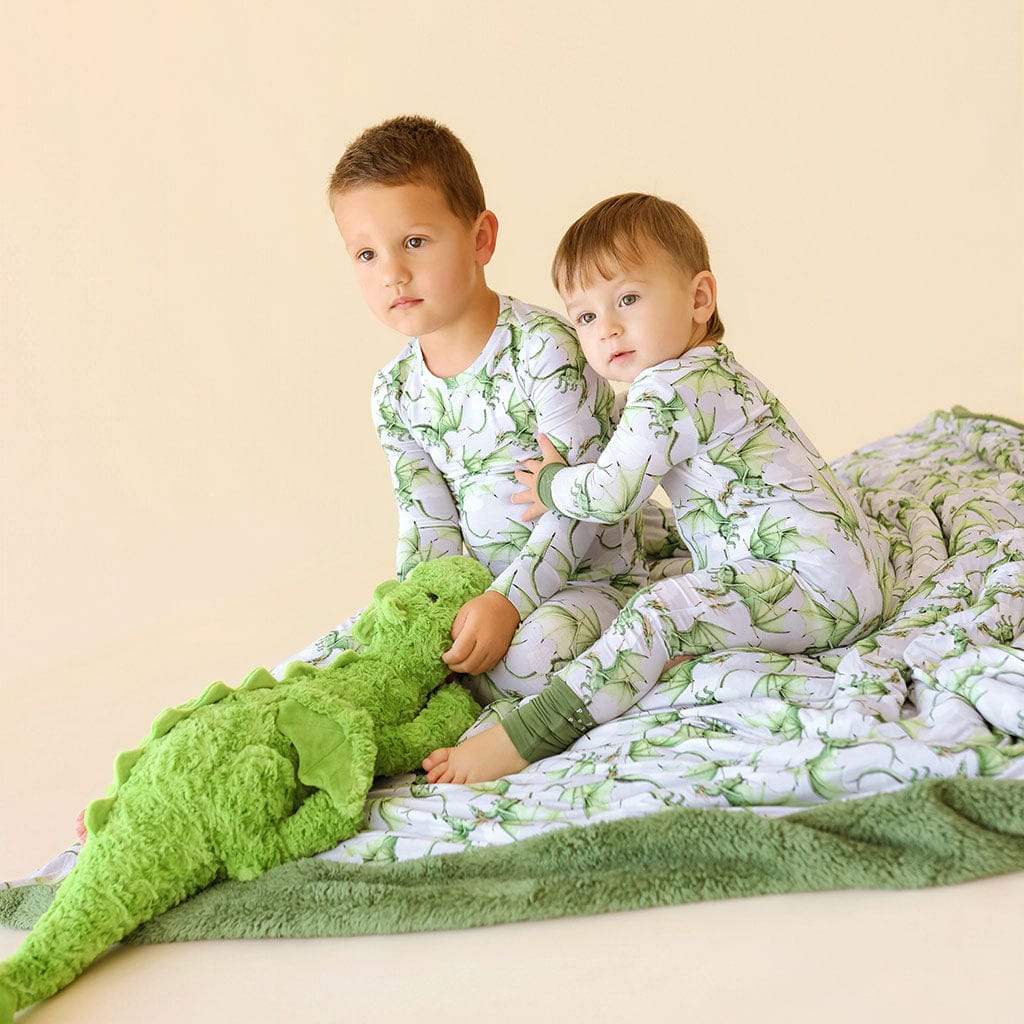 Bamboo Convertible Footie Romper - Devlin (Dragons) - Image 5