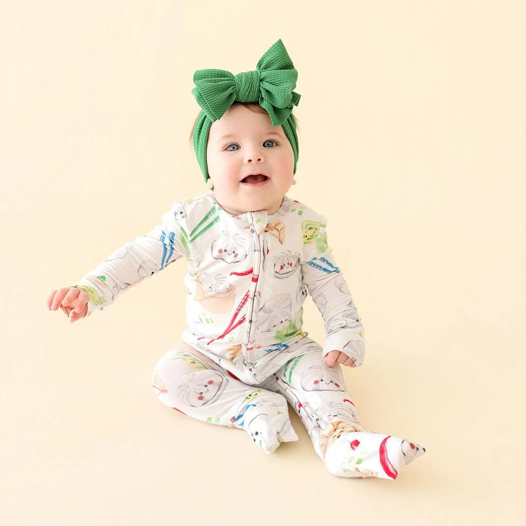 Bamboo Convertible Footie Romper - Dumplings