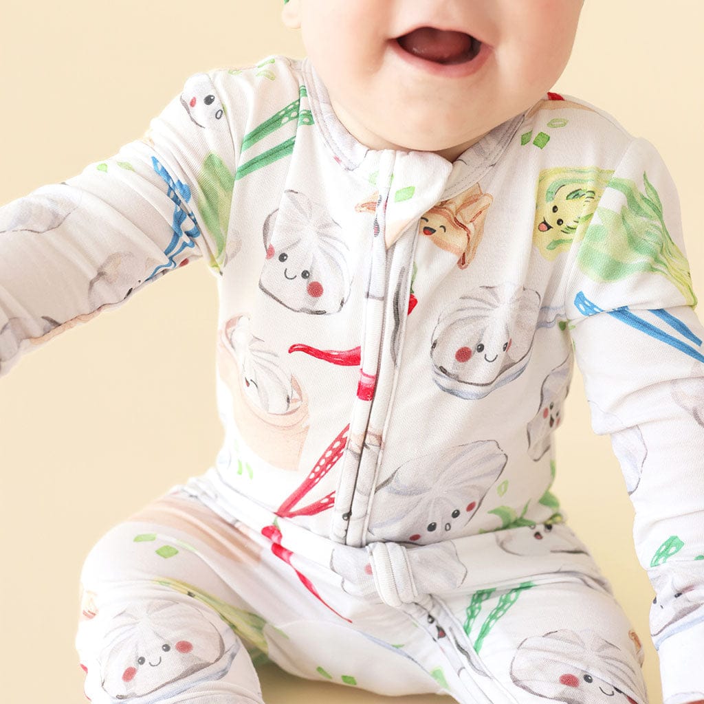 Bamboo Convertible Footie Romper - Dumplings - Image 2