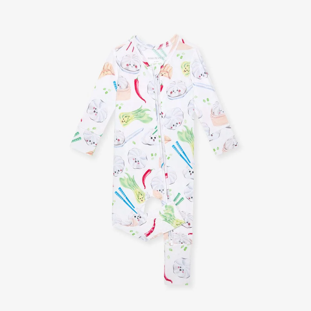 Bamboo Convertible Footie Romper - Dumplings - Image 6