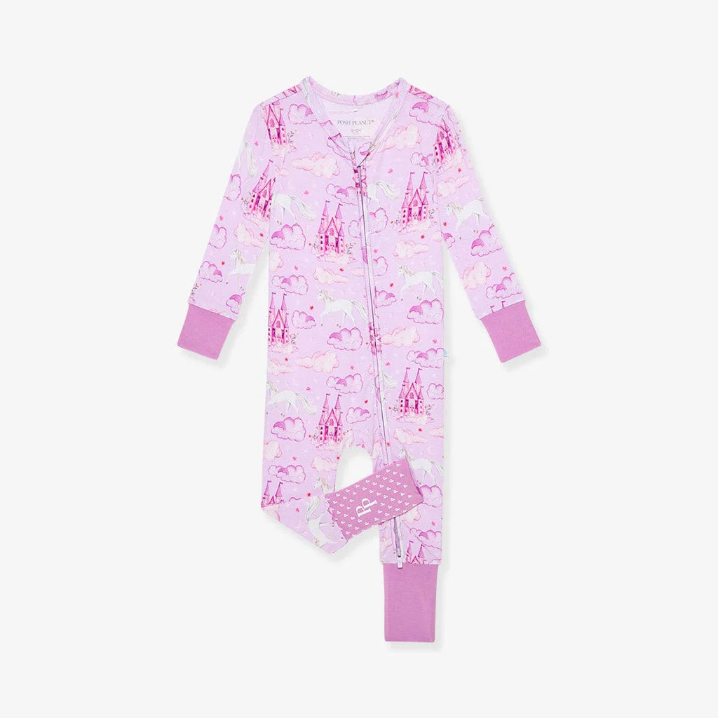 Bamboo Convertible Footie Romper - Lilith (Unicorns) - Image 4