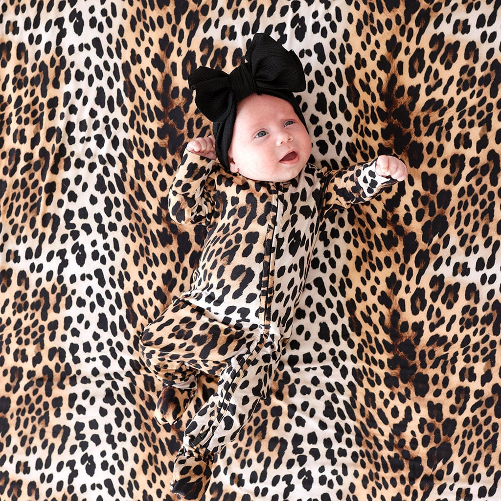 Bamboo Convertible Footie Romper - Loretta Leopard - Image 4