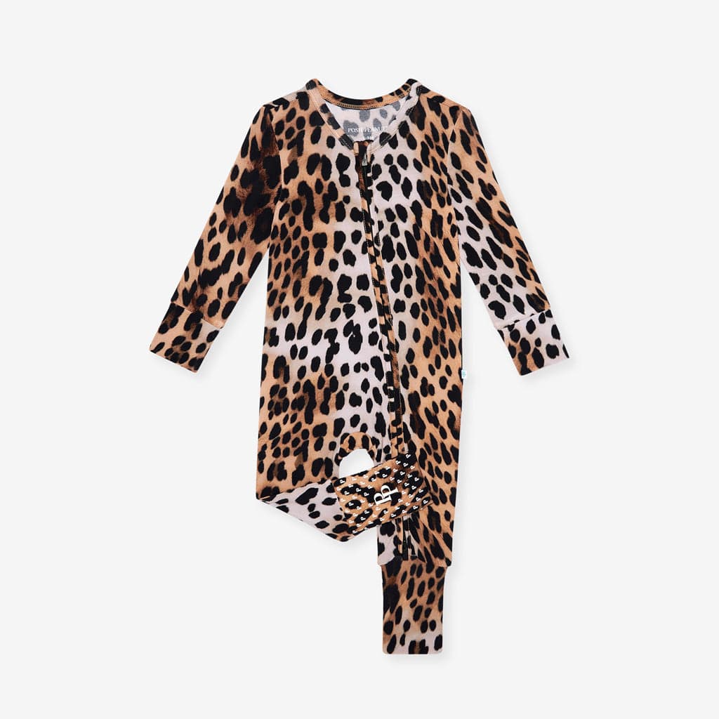 Bamboo Convertible Footie Romper - Loretta Leopard - Image 8