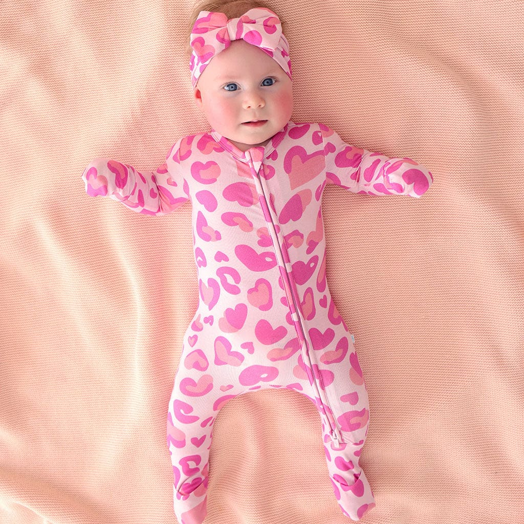 Bamboo Convertible Footie Romper - Love Leopard - Image 4