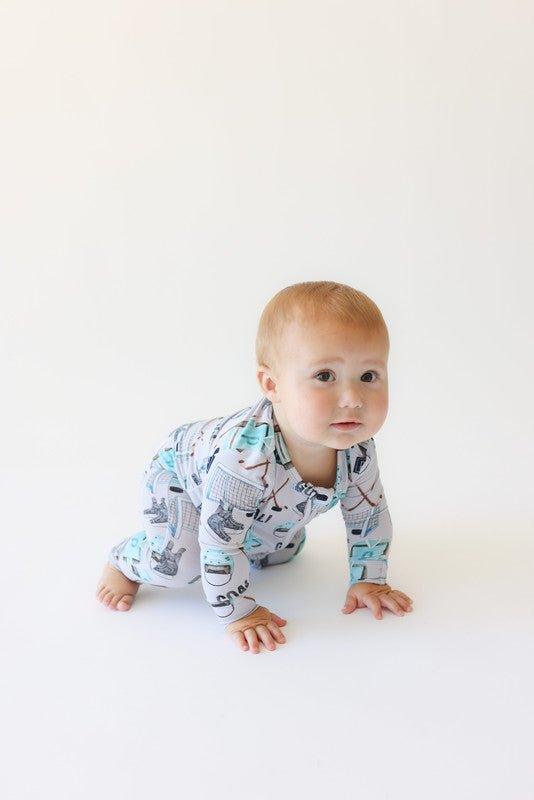Bamboo Convertible Footie Romper - Mayford (Ice Hockey) - Image 2
