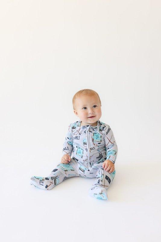 Bamboo Convertible Footie Romper - Mayford (Ice Hockey) - Image 3