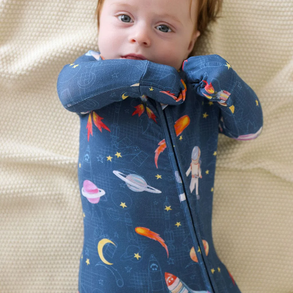 Bamboo Convertible Footie Romper - Odyssey (Space) - Image 2