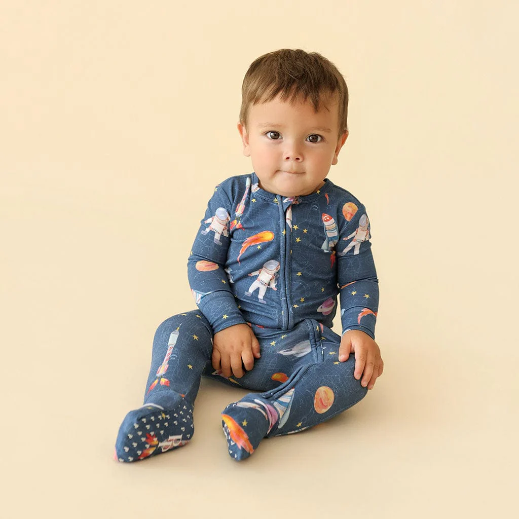 Bamboo Convertible Footie Romper - Odyssey (Space) - Image 4