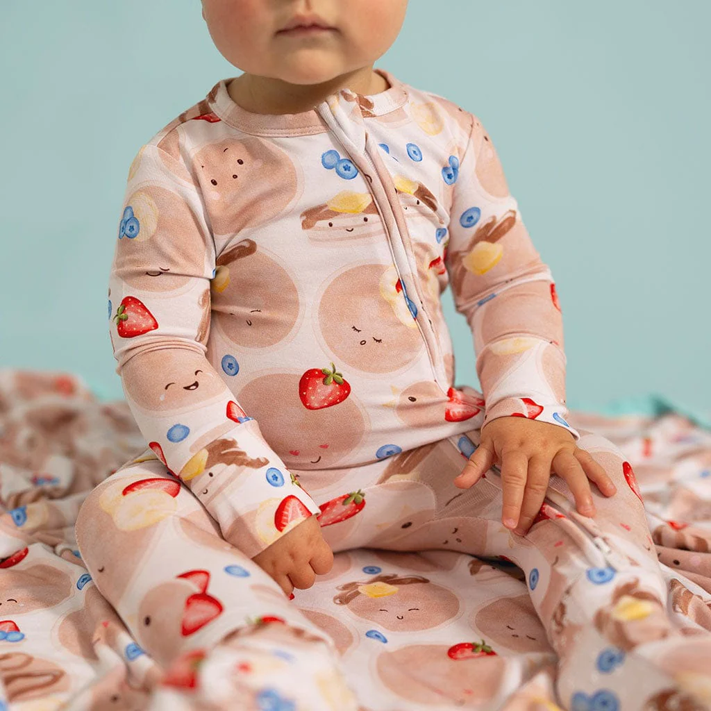 Bamboo Convertible Footie Romper - Pancakes - Image 3