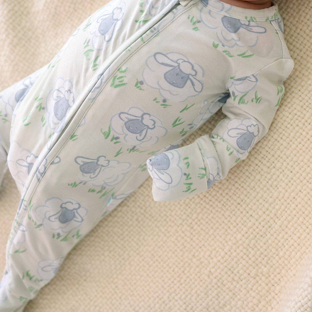 Bamboo Convertible Footie Romper - Paul (Sheep) - Image 2