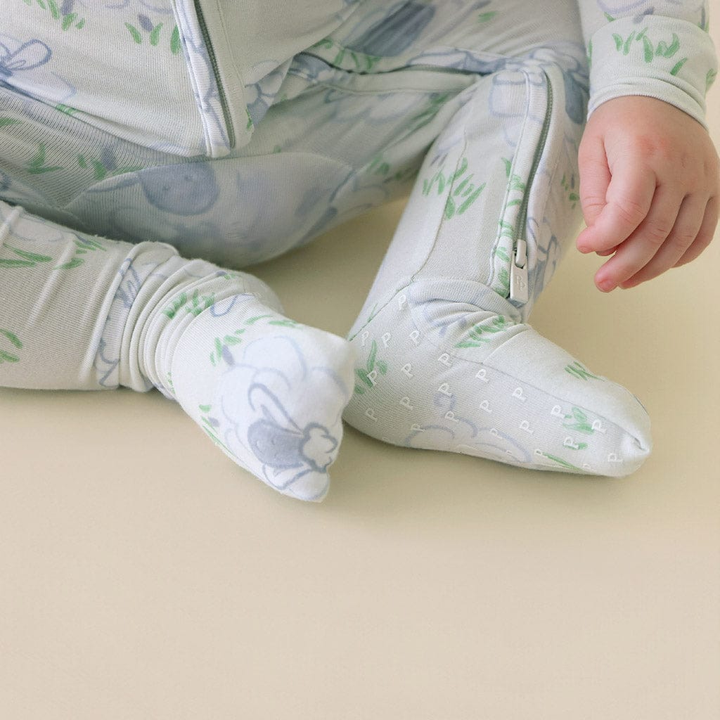 Bamboo Convertible Footie Romper - Paul (Sheep) - Image 3