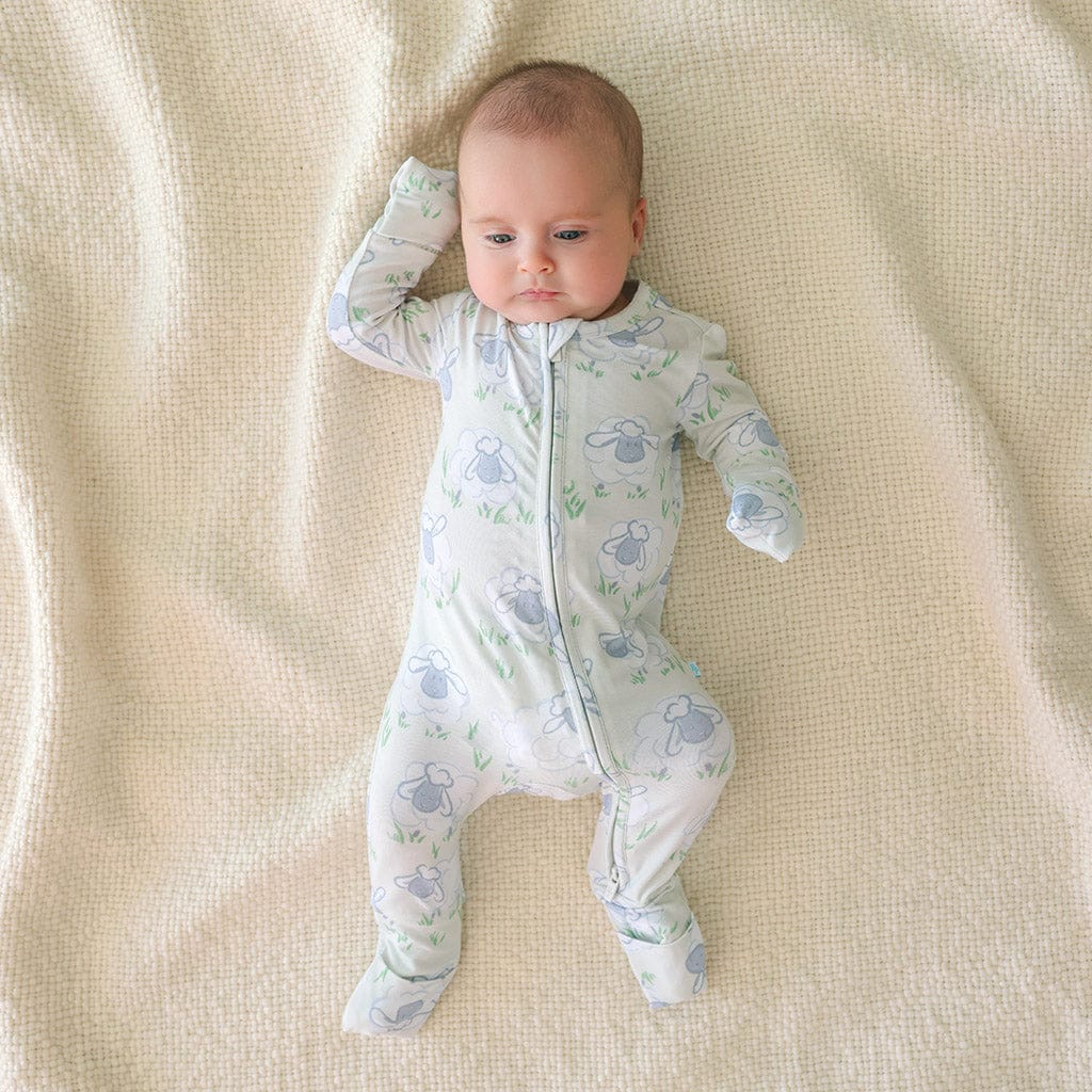 Bamboo Convertible Footie Romper - Paul (Sheep) - Image 4