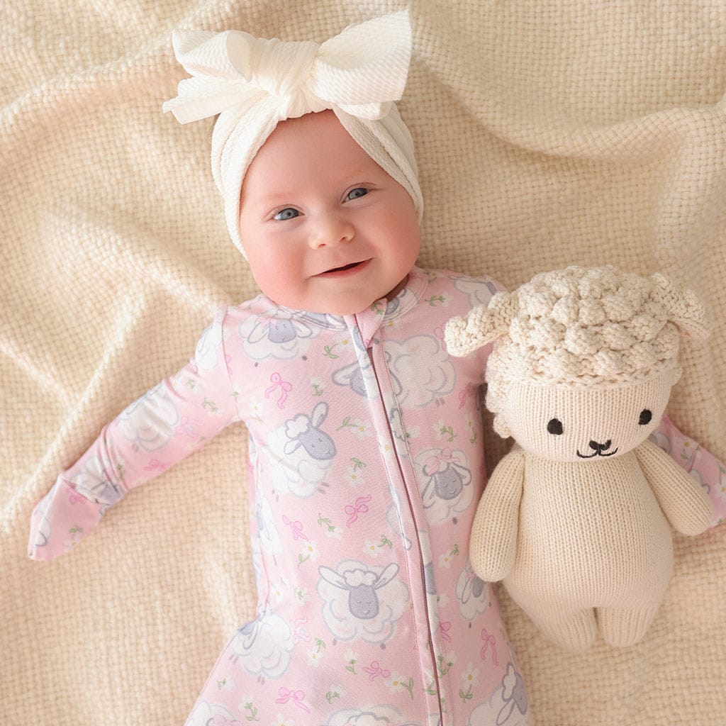 Bamboo Convertible Footie Romper - Paula (Sheep) - Image 2