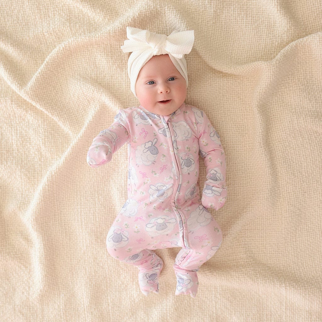 Bamboo Convertible Footie Romper - Paula (Sheep) - Image 3