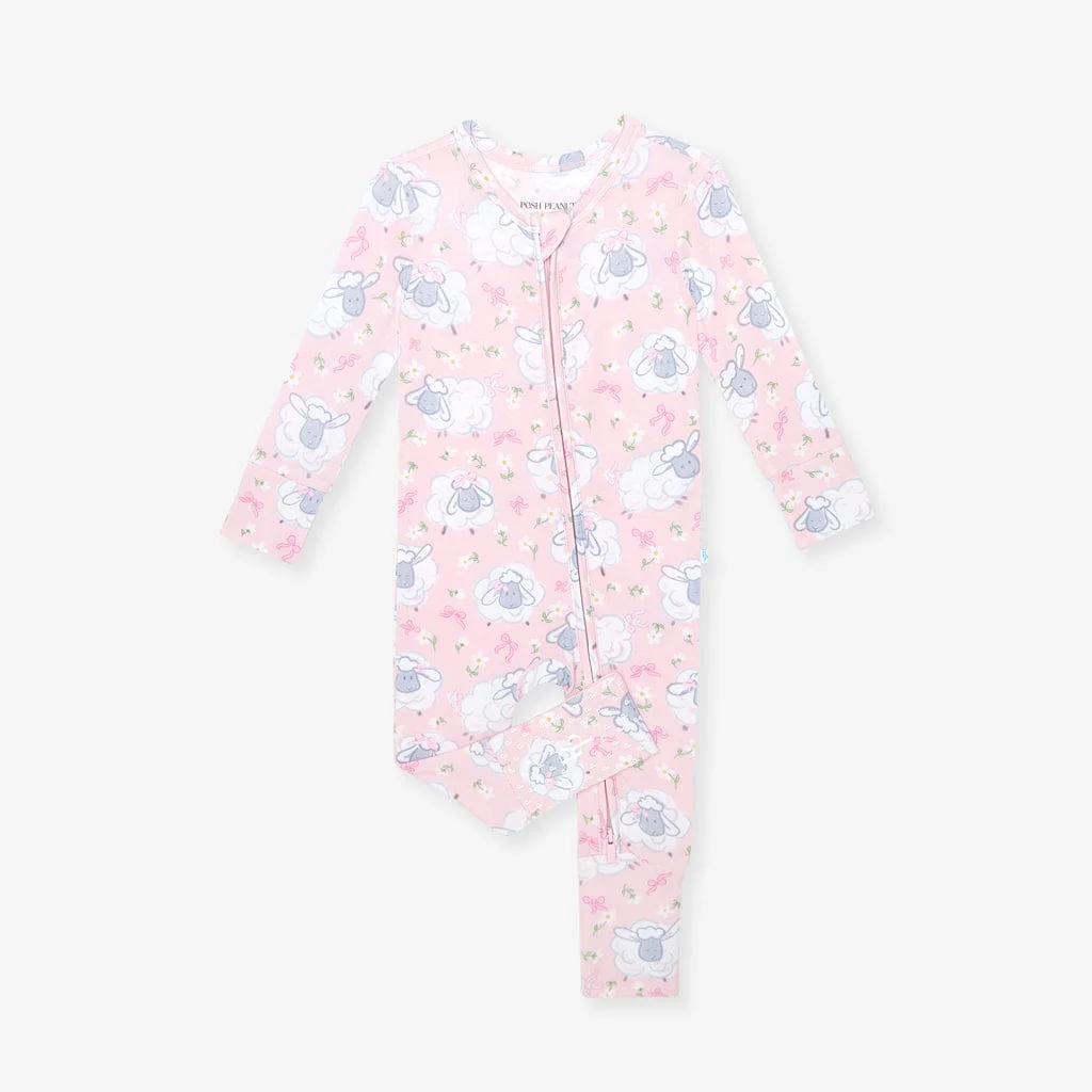 Bamboo Convertible Footie Romper - Paula (Sheep) - Image 7