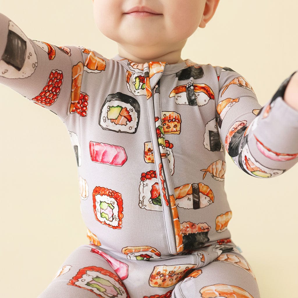 Bamboo Convertible Footie Romper - Sushi Mushi - Image 2