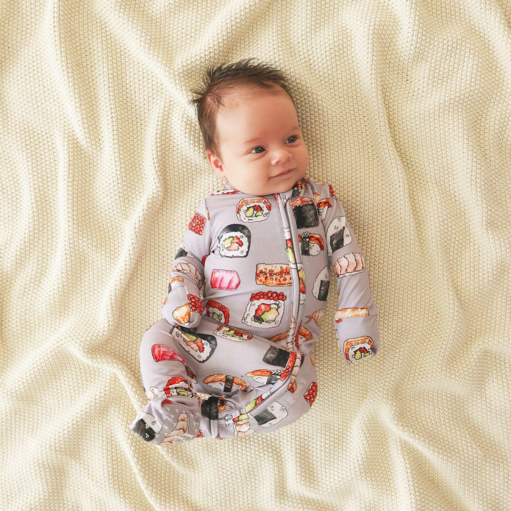 Bamboo Convertible Footie Romper - Sushi Mushi - Image 3