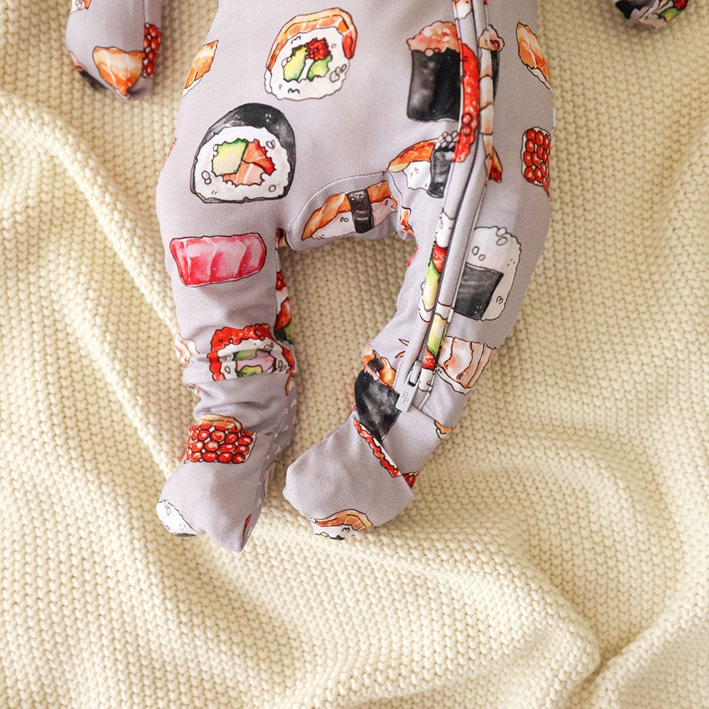 Bamboo Convertible Footie Romper - Sushi Mushi - Image 4