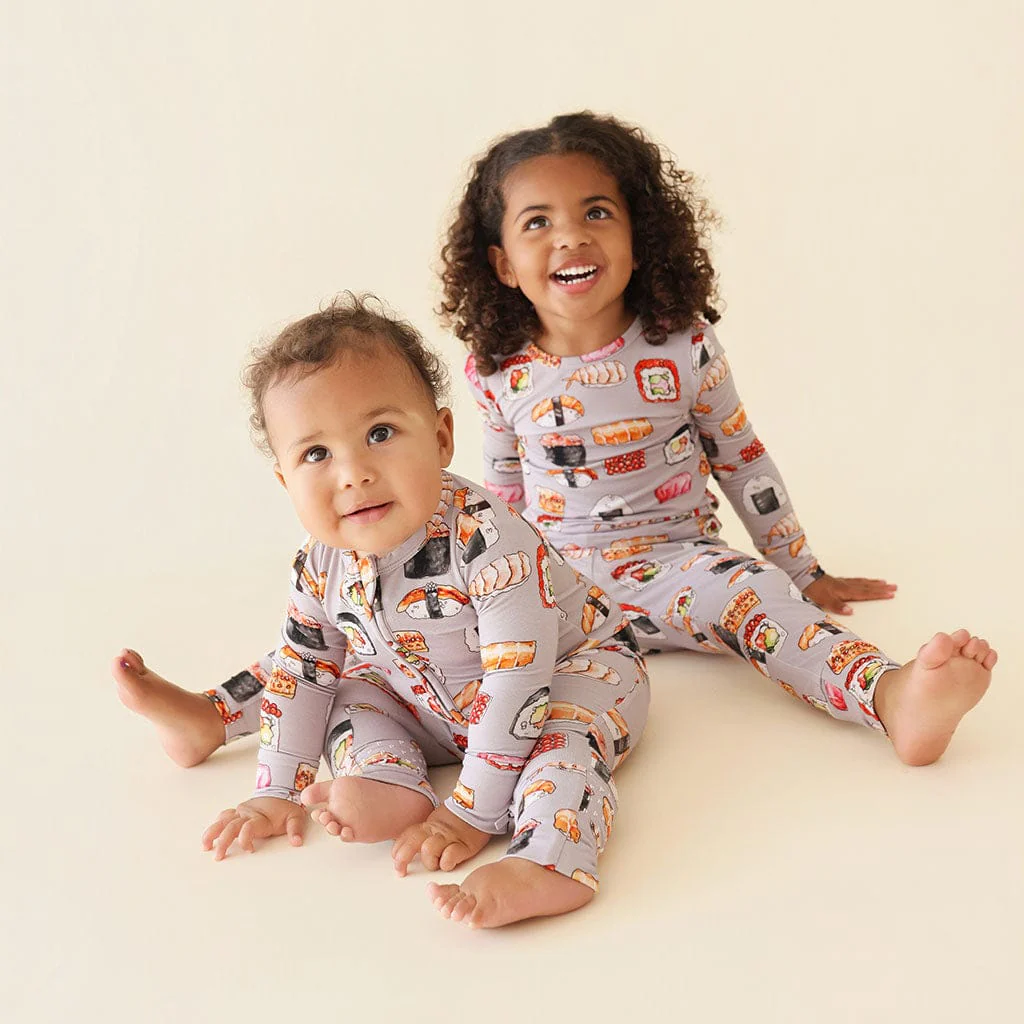 Bamboo Convertible Footie Romper - Sushi Mushi - Image 5