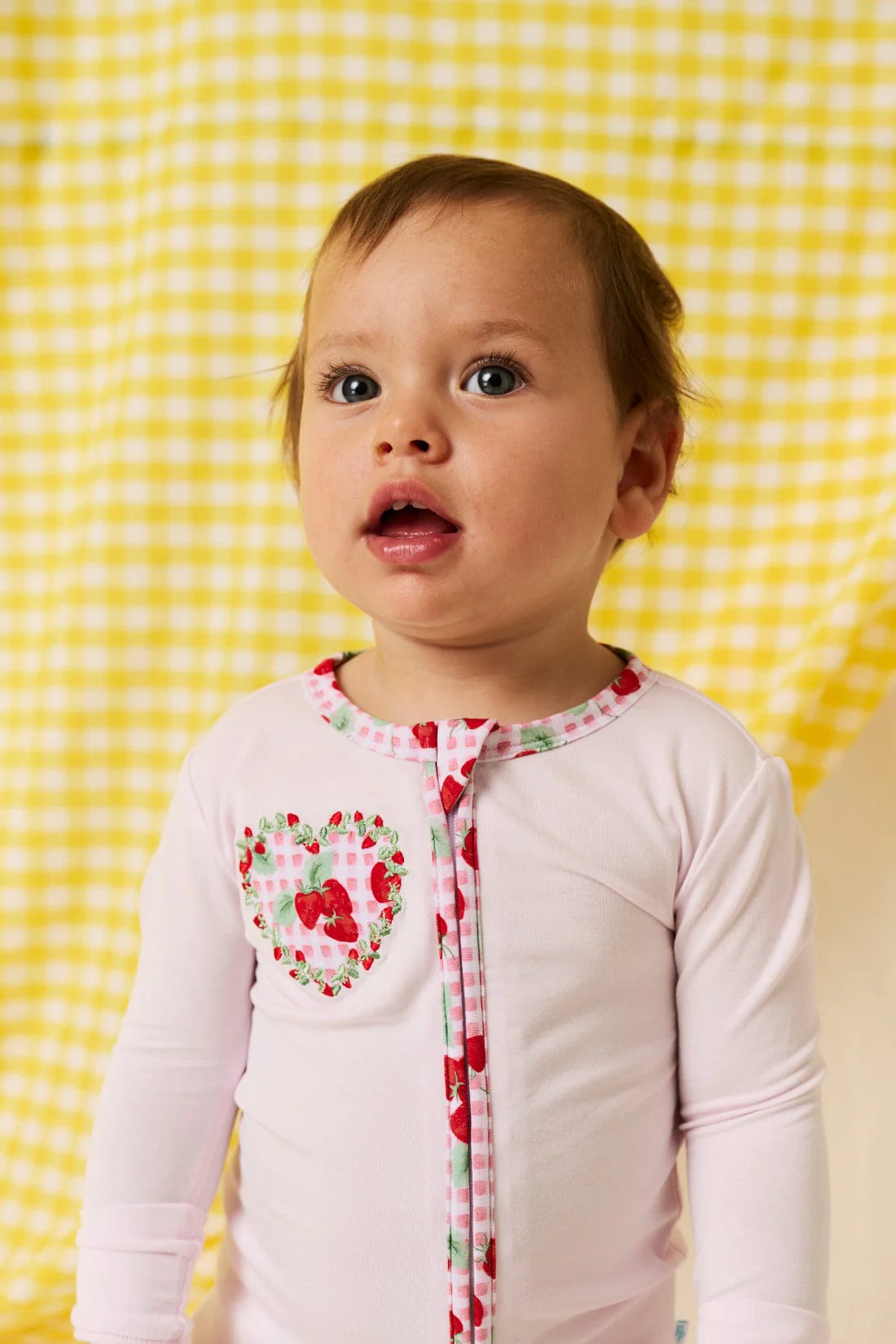 Bamboo Convertible Footie Romper - Sweet Strawberries - Image 4