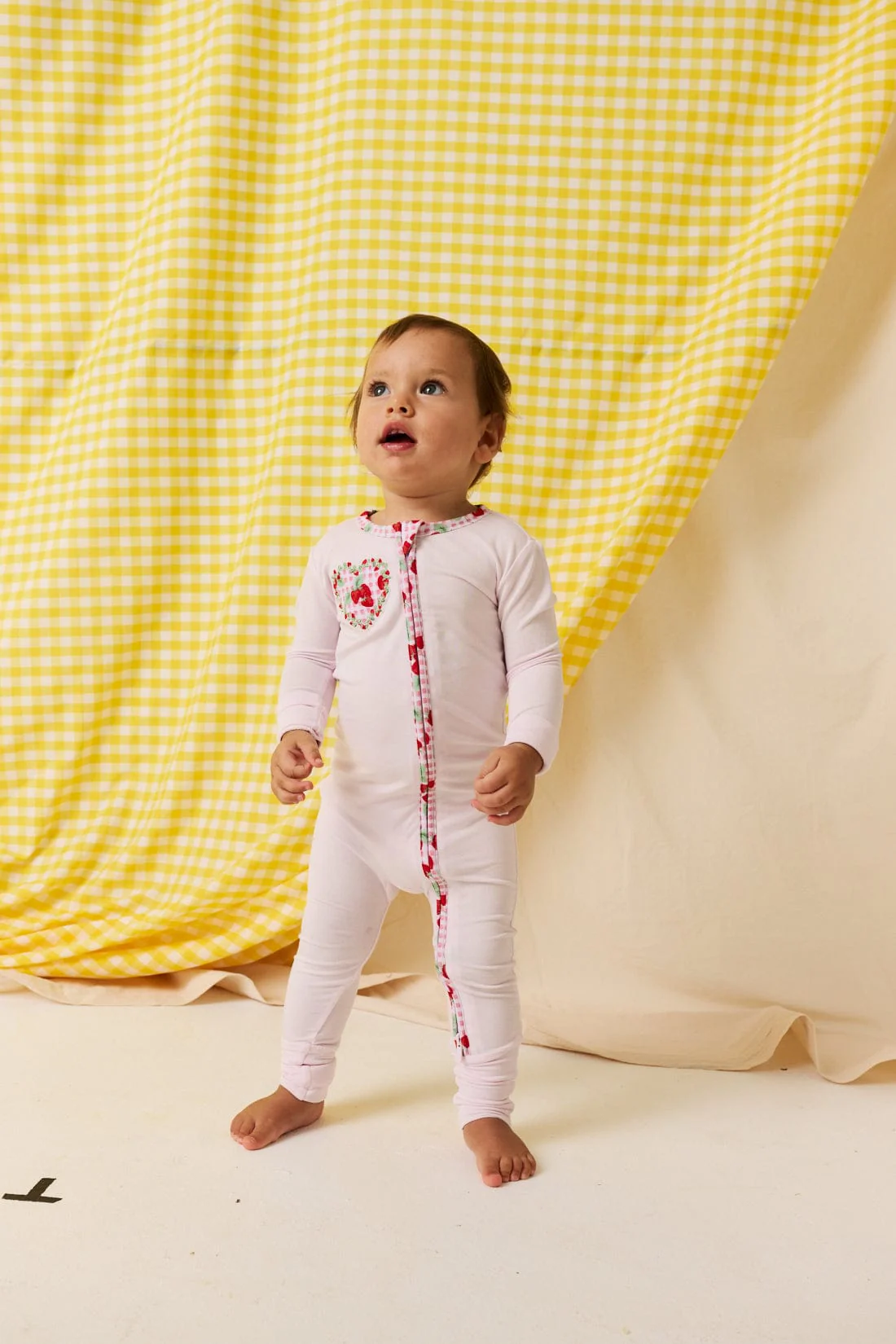 Bamboo Convertible Footie Romper - Sweet Strawberries - Image 5